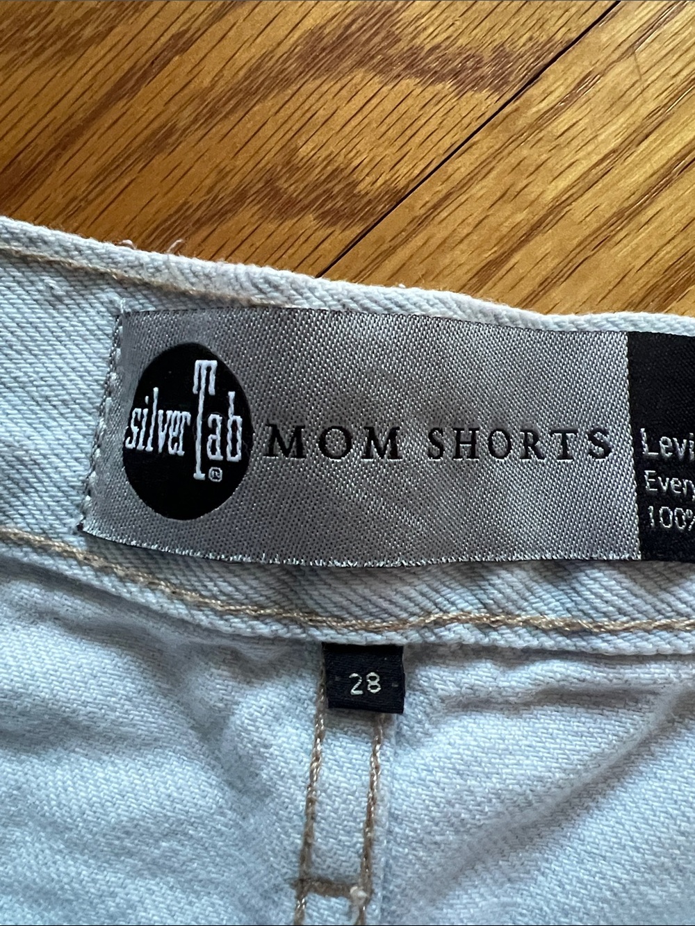 Levi's Pale Blue High-Rise Denim Shorts - Picture 2 of 8